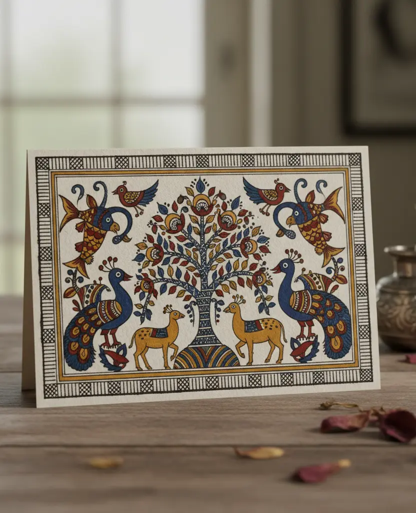 Madhubani Style Gifting Card