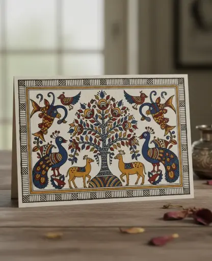 Madhubani Style Gifting Card
